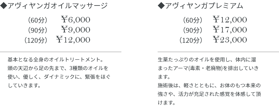 トリートメント アーユルヴェーダ